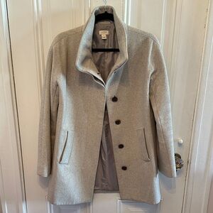 J. Crew light gray wool blend coat